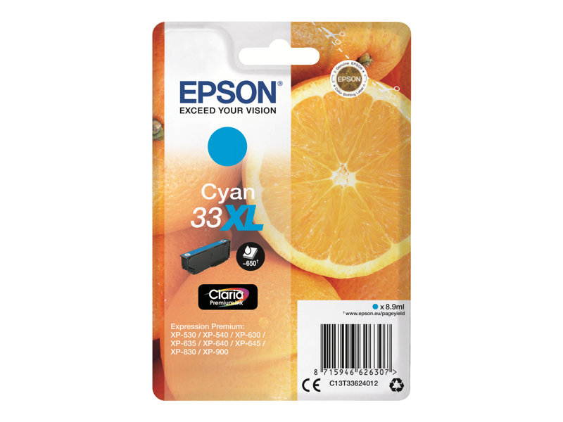 Epson 33XL Cyaan